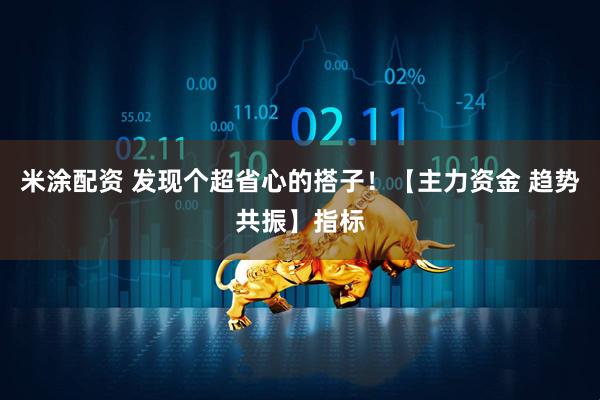 米涂配资 发现个超省心的搭子！【主力资金 趋势共振】指标
